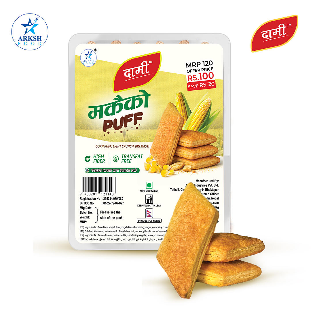 Arksh Food Dami Makai Puff - 150g